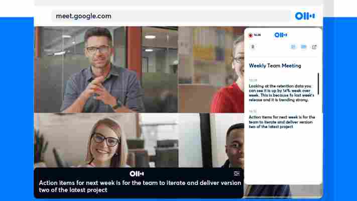 Otter will now let you transcribe Google Meet calls from your browser